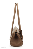 Vivisence Shoulder Bag Women's Faux Leather Baguette Handbag Elegant Access, brown