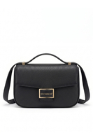 Vivisence Women Shoulder Bag Adjustable Strap Magnetic Flap For Daily Essentials, Black