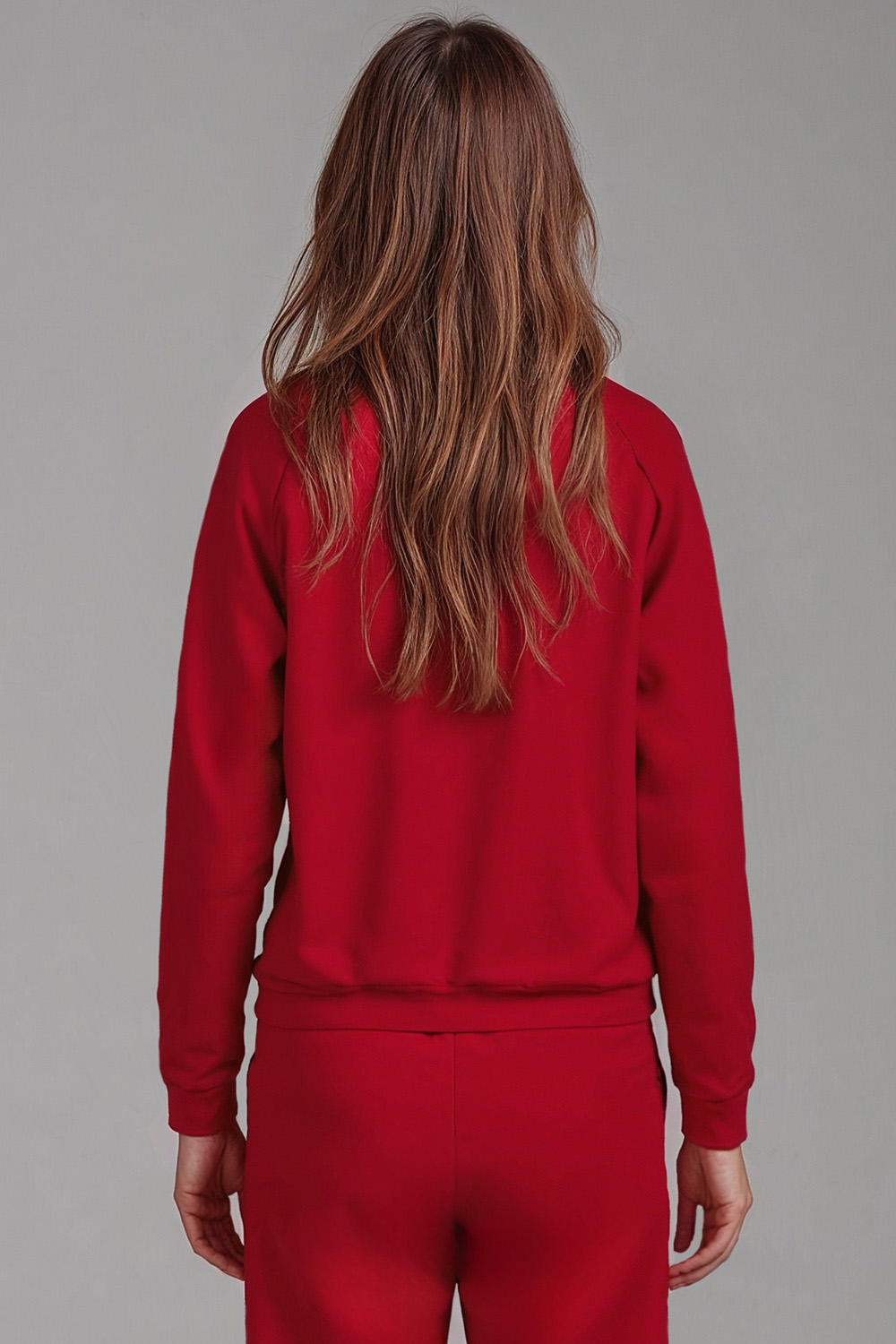 Vivisence Femme Sweat Col Rond Maille Douce Confort Toute La Journée, rouge