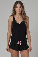 Vivisence Femme Pyjama Set Viscose Nœud Déco Confort Pour la Nuit D'été 2044,