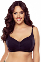 Vivisence underwired patterned padded bikini bra 3226, black