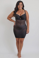 Vivisence Women's Shapewear Dress Slip Silicon Band Perfect Modeling Effect 4106, Black