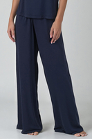 Vivisence Women's Pyjama Pants Viscose Wide Leg Perfect for Every Night 2102, dark blue
