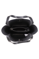 Vivisence Schultertasche Damen Magnetverschluss Alltag Komfort und Eleganz, Schwarz