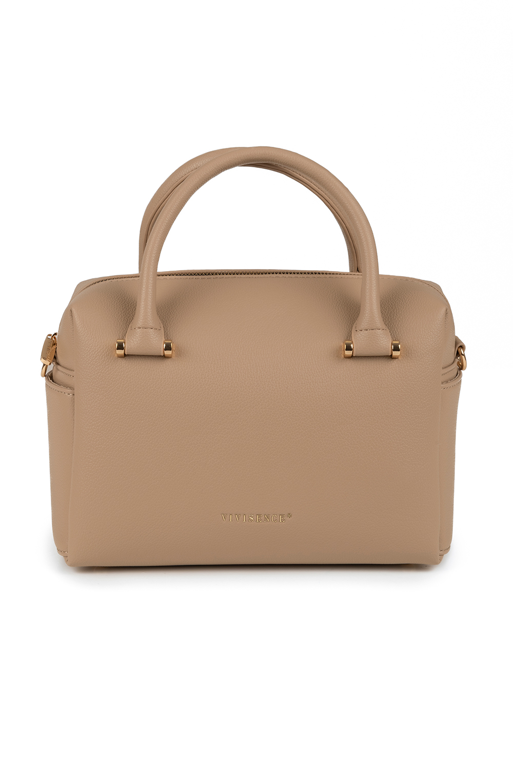 Vivisence Damen Handtasche Mit Schulterriemen Und Reißverschluss für Alltag, Beige