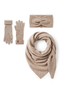 Vivisence Women’s Winter Set Headband Scarf Gloves Soft Knit, beige