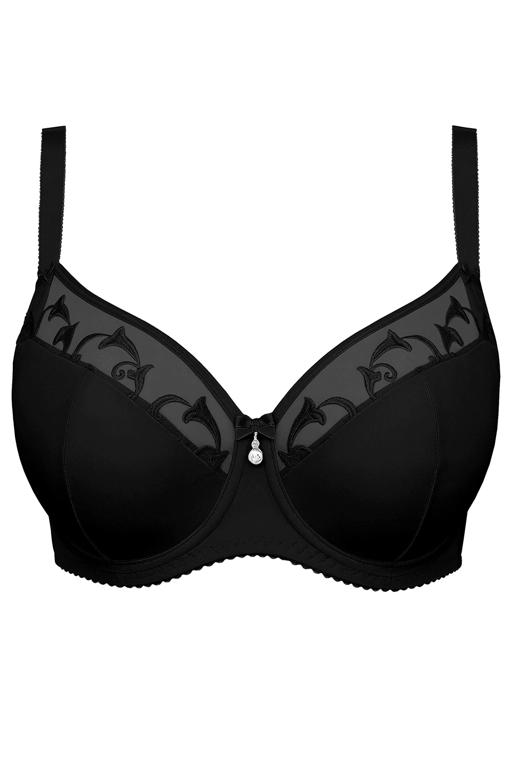 Vivisence femmes soutien-gorge semi-rembourré brodé 1020, noir