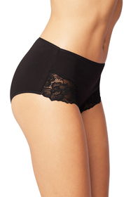 Vivisence Dame Slip Unterhose Spitze Bund Gummispitze Unterwäsche Klassisch 4008, weiß/beige/schwarz