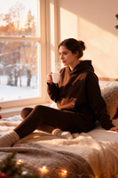 Vivisence Leggings Femme Côtelés En Coton Élasthanne Confort Quotidien, marron