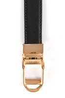 Vivisence Damen Ledergürtel Gürtel Echtleder goldene Schnalle Modischer P0005, Schwarz