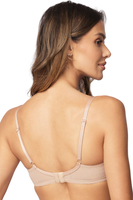 Vivisence Soutien-Gorge Dentelle Non-Rembourré Élastique Avec Baleines Bretelles Réglables Bonnets En Maille Stable Décor Dentelle Pour Un Maintien Élégant Et Confort Optimal, beige