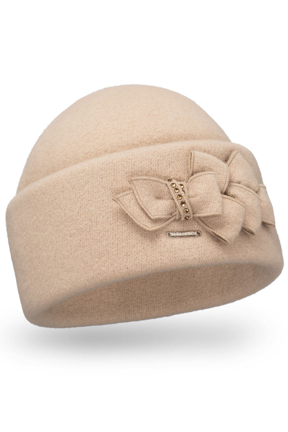 Vivisence Damen Mütze Winter Toque Wolle Handgefertigte Herbst Warme 7059, beige