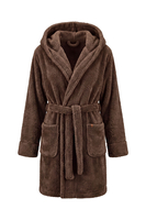 Vivisence Peignoir Femme Polaire Capuche Confort Quotidien Maison, brun