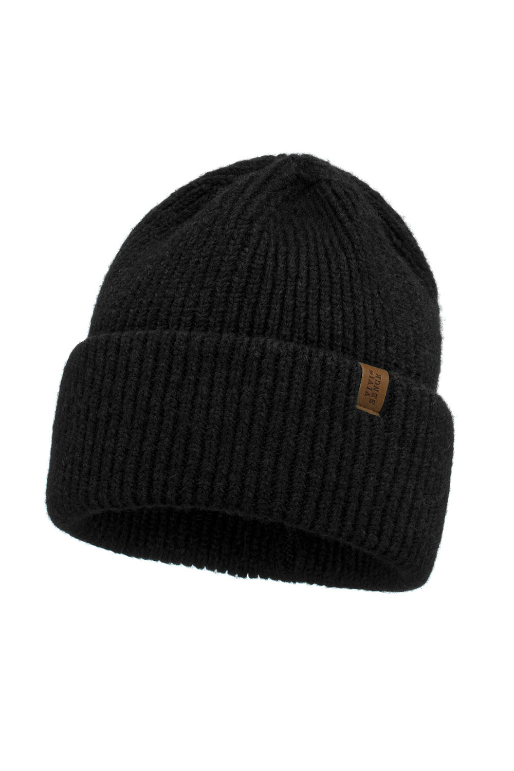 Vivisence Women Winter Hat Merino Wool Blend Knit Snug Fit For Cozy Warmth, Black