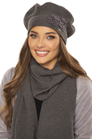 Vivisence Béret Femme Hiver Épais Et Chaud Idéal Pour Les Journées Froides 7007, gris foncé