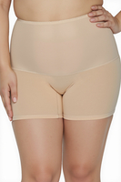 Vivisence Damen Shapewear Unterhose Baumwolle Hoher Bund 4102, Beige
