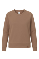 Vivisence Women Crewneck Sweatshirt Soft Knit Pullover Everyday Comfort, beige