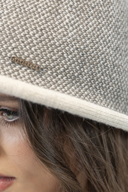 Vivisence Chapeau Femme Hiver Classique En Fil Chaud Idéal Pour Offrir 7044, pied-de-poule beige