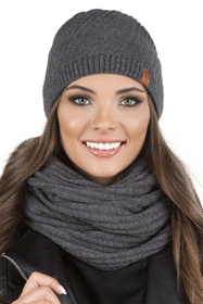 Vivisence Damen Loopschal Zweifach Gefaltet Ideal Für Kalte Wintertage 7017S, dunkelgrau