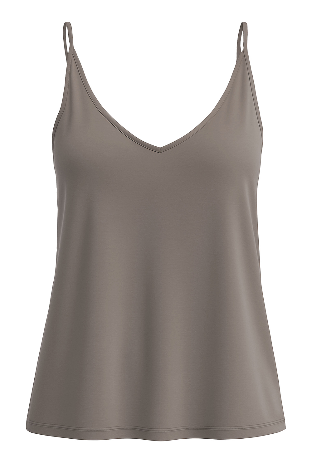 Vivisence Women's Pyjamas Top Viscose Shoulder Straps V-Neck 2200, Grey