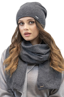 Vivisence Bonnet Femme Doublé Doux Motif Zigzag Ajustement Parfait Automne 7090, graphite