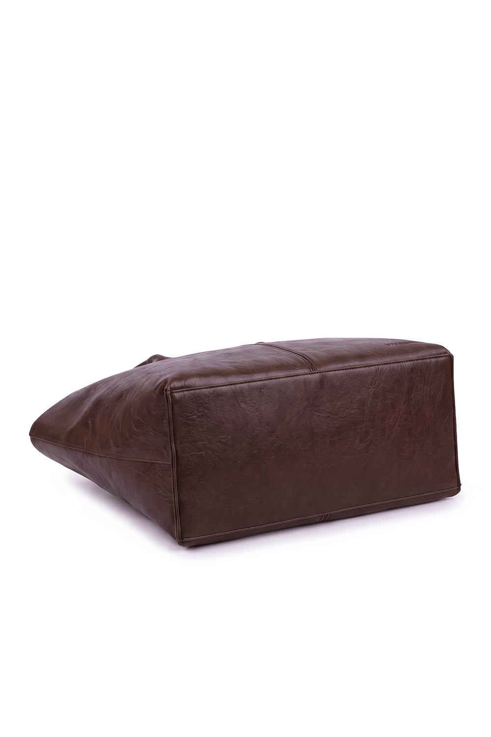 Vivisence sac porté épaule shopper polyuréthane sac cabas femme, brun