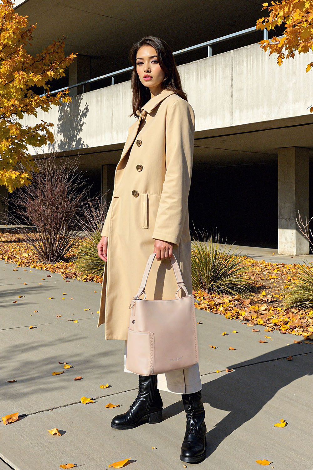 Vivisence Women's Handbag Adjustable Shoulder Strap Everyday Comfort, Beige