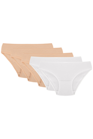 Vivisence slip culotte classique 4003 5-pack, beige/beige/beige/blanc/blanc