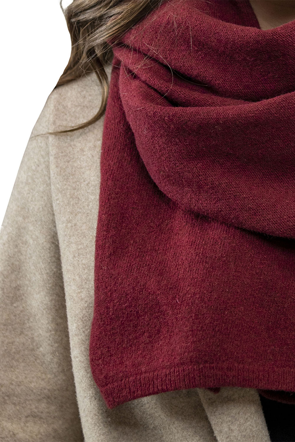 Vivisence Écharpe Femme Hiver Chaude Et Confortable Pour Les Journées Froides 7101, bordeaux