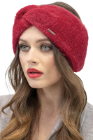 Vivisence Bandeau Femme Doux Doublé Croisé Chaud Pour L’Automne Hiver 7093, bordeaux