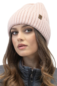 Vivisence Damen Winter Mütze Klassischen Beanie Strickmütze Stil Perfekte Passform Strickbündchen Warmem Rippengarn Ideal Für Kalte Wintertage Winter Herbst Modell 70104, Pink