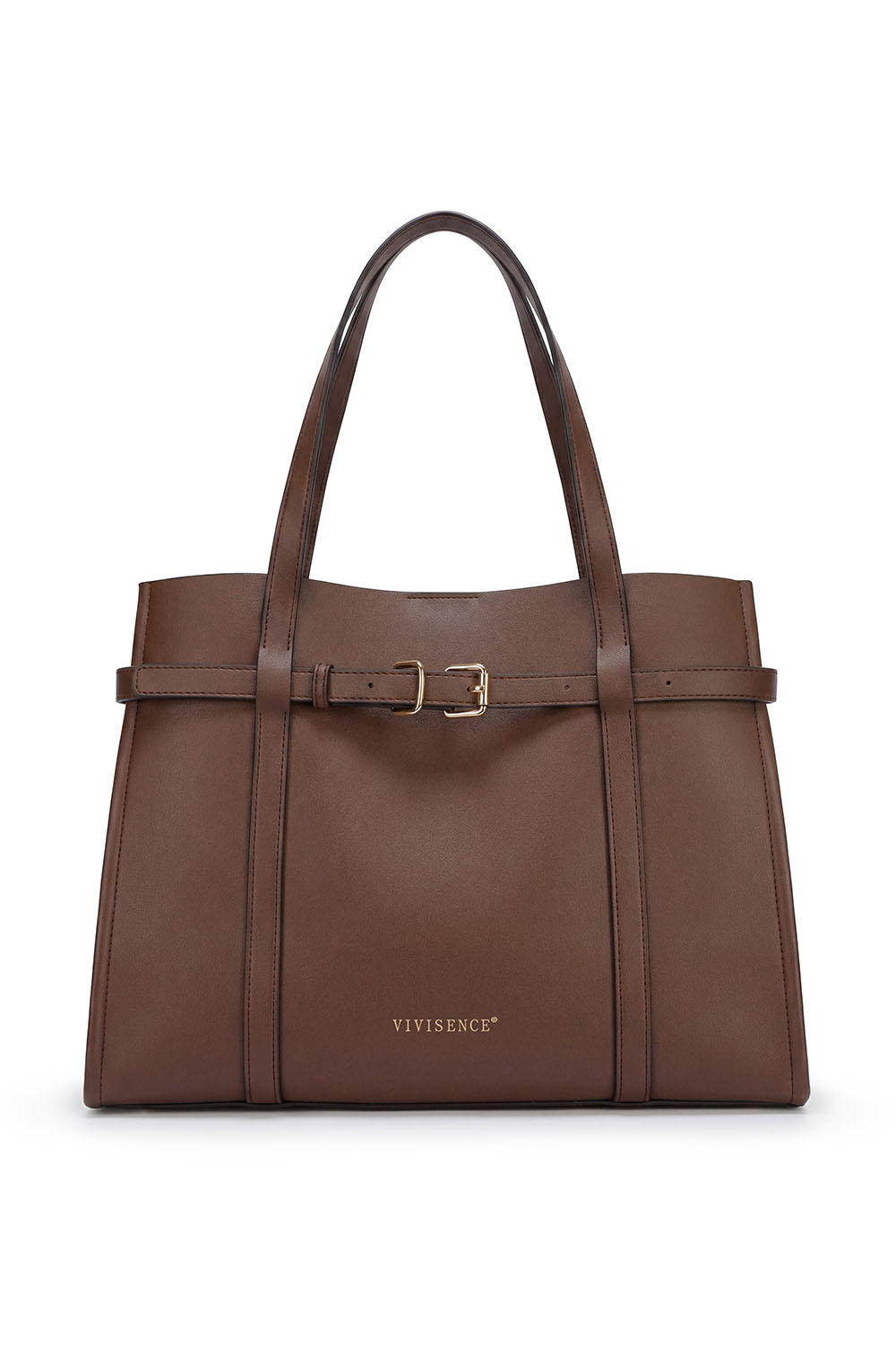 Vivisence Women Top Handle Bag Magnetic Closure Versatile Carry And Organization, Dark Brown