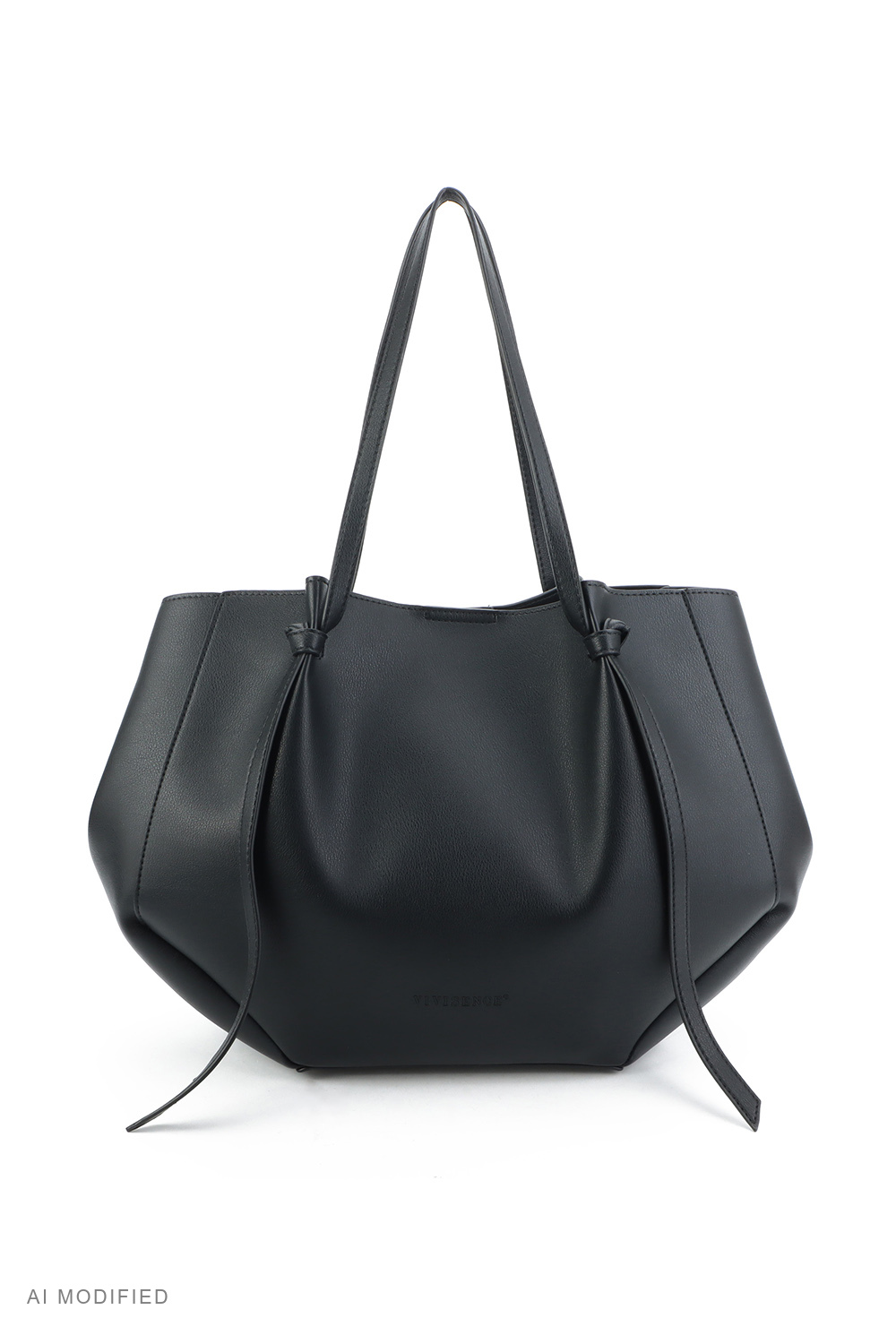 Vivisence T0042 Sac à bandoulière en polyuréthane design géométrique, noir