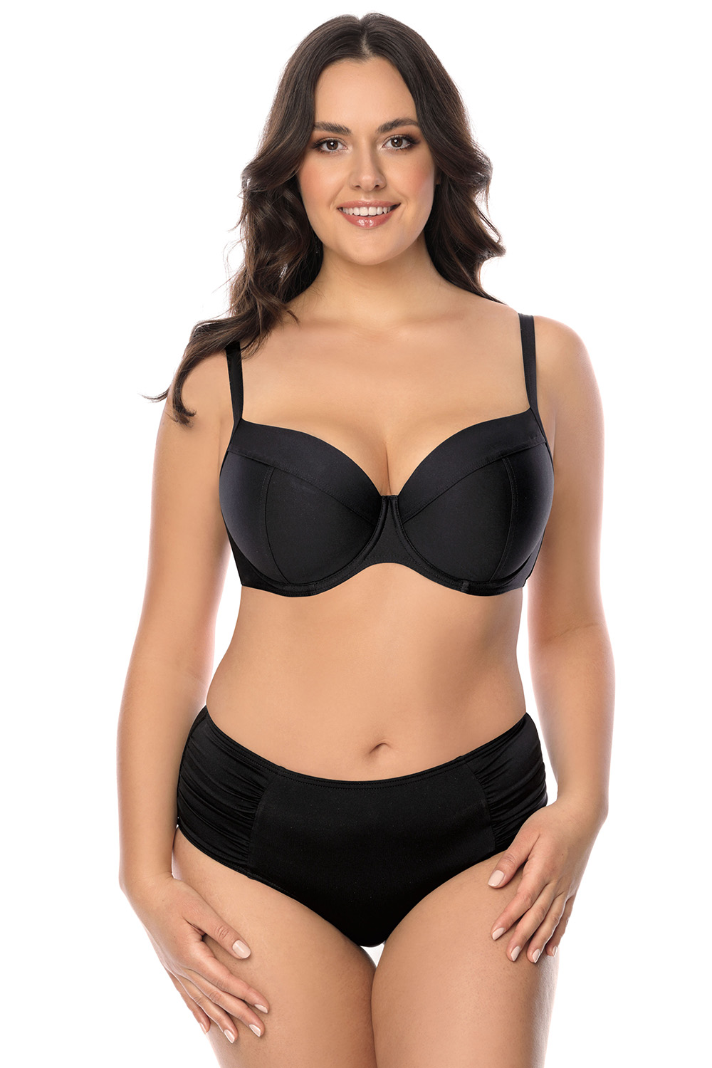 Vivisence 3002 women's bikini bottoms smooth high waisted (matching top available), black
