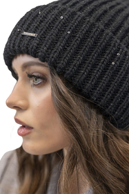 Vivisence Damen Mütze Winter Klassischen Strickmütze Stil Perfekte Passform 7088, schwarz