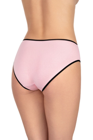 Vivisence Culotte Classique Slip pour Femme Lot de 3 Figi 4016, bande noire : rose 3-pack
