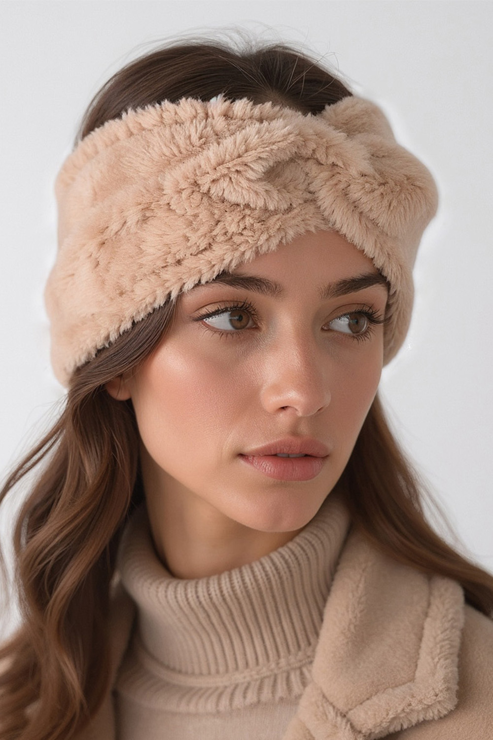 Vivisence Damen Stirnband Weiche Wärmt An Kalten Tagen, Beige