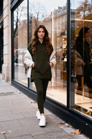 Vivisence Damen Kapuzenpullover Weiche Baumwolle Mit Tasche Für Alltag, Grün