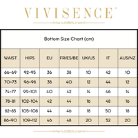 Vivisence Bikinislip Damen Faltbund Schnürung Gemustert Figurbetont 3229M, Blau