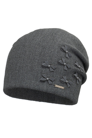 Vivisence Bonnet Femme Avec Perles Ajustement Parfait Conçu Avec Plis 7089, graphite