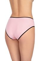 Vivisence Woman Briefs Cotton Midi Bikini Smooth Underwear 4016 3-Pack, Black Elastic: Grey/Pink/Graphite 3-pack