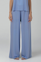 Vivisence Femme Pantalon de Pyjama Tricot Respirant Confort Pour la Nuit 2102, bleu ciel