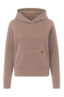 Vivisence Women Hoodie Sweatshirt Cotton Hood Pocket Casual Sportswear, beige