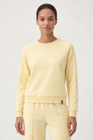 Vivisence Femme Sweat Col Rond Maille Douce Confort Toute La Journée, banane