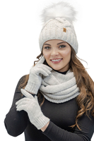 Vivisence Gants Femme Hiver Doux Et Chauds Idéals Pour Temps Froid 7014, beige mélange