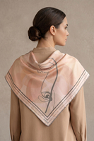 Vivisence Damen Seidentuch Reine Seide Handgerollte Kanten Sanfter Tragekomfort, Beige