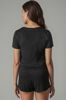 Vivisence Women's Pyjama Set Viscose Short Sleeve Elastic Waistband 2042,