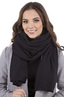 Vivisence Femme Ensemble Élégant Béret Et Écharpe Automne et Hiver En Laine Style Classique Ajustement Parfait Confort Thermique Accessoire Idéal Pour Les Froides Journées 7037Kmpl, noir
