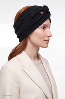 Vivisence women's wool scarf versatile ties comfort cold days, black