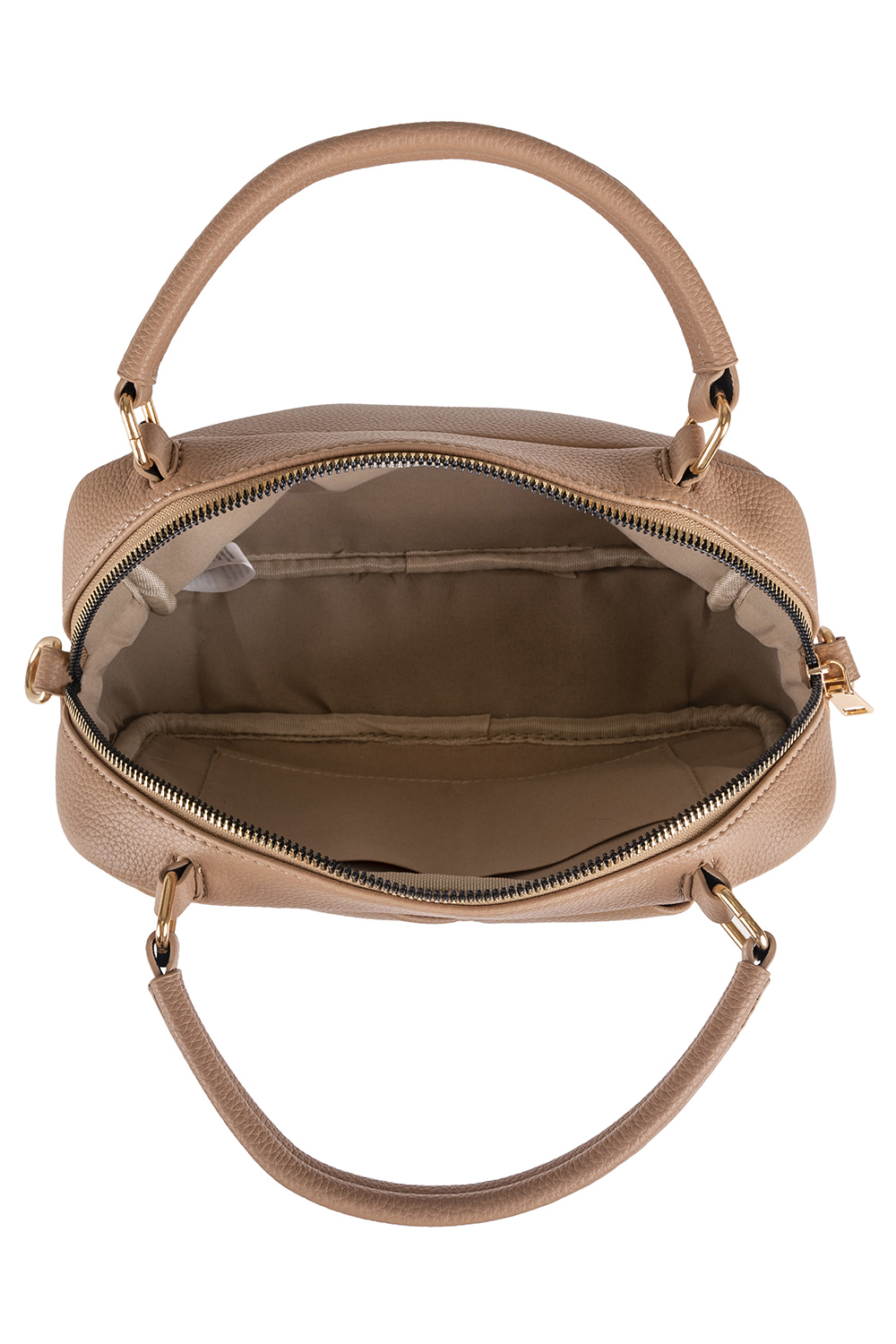 Vivisence Damen Schultertasche Geflochtenes Design Ideal für den Alltag, Beige